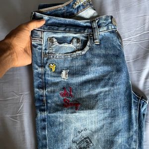 AE Jeans Graffiti Patches